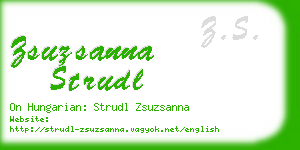 zsuzsanna strudl business card